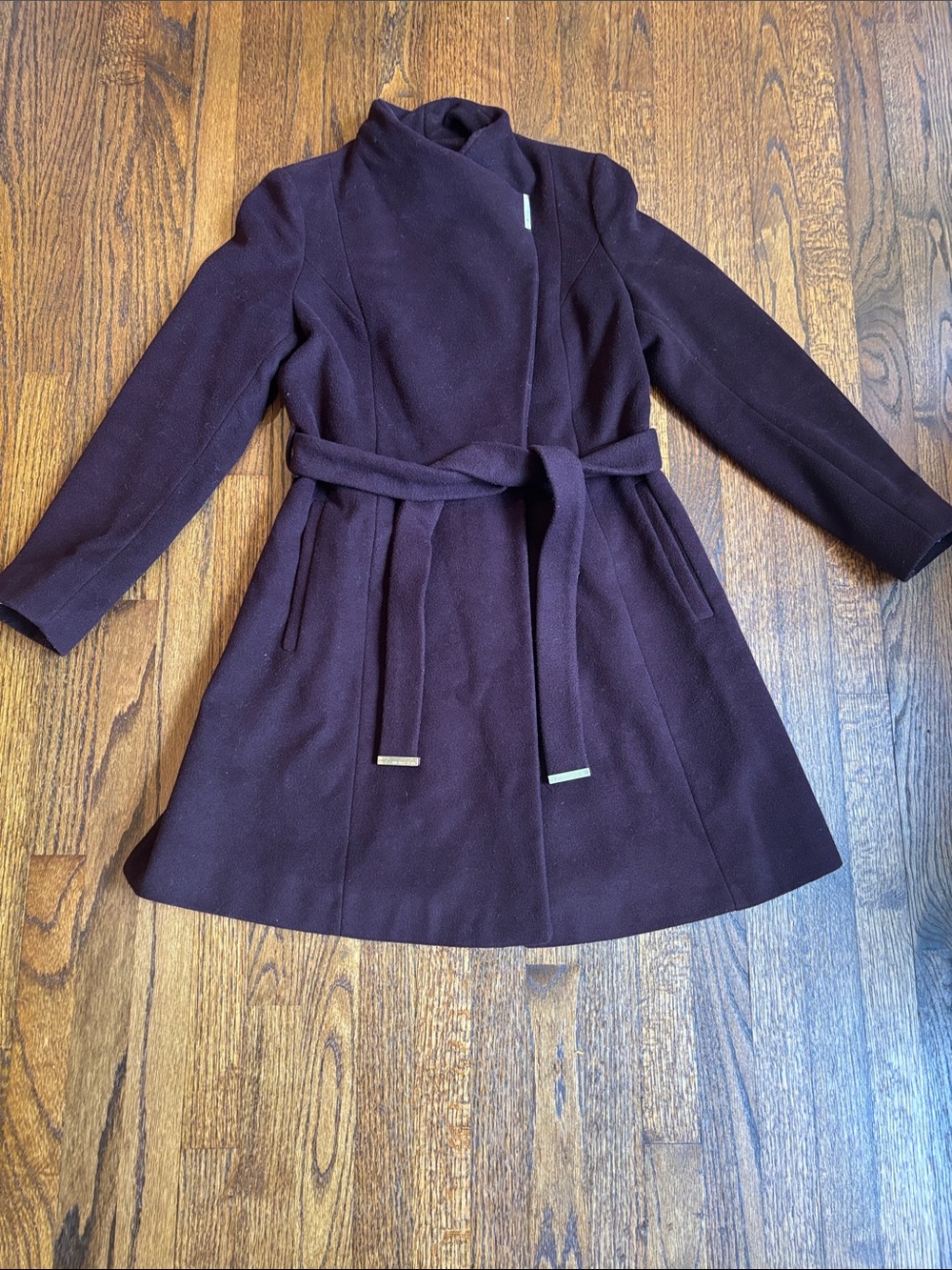 Michael Kors Belted Trench Coat - Plum